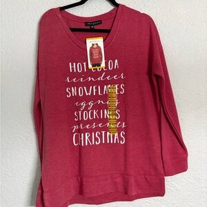 State of Mine Women's Holiday Themed Graphic Long Sleeve Soft Sweatshirt Top